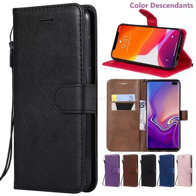 A black case with a wallet and a card holder