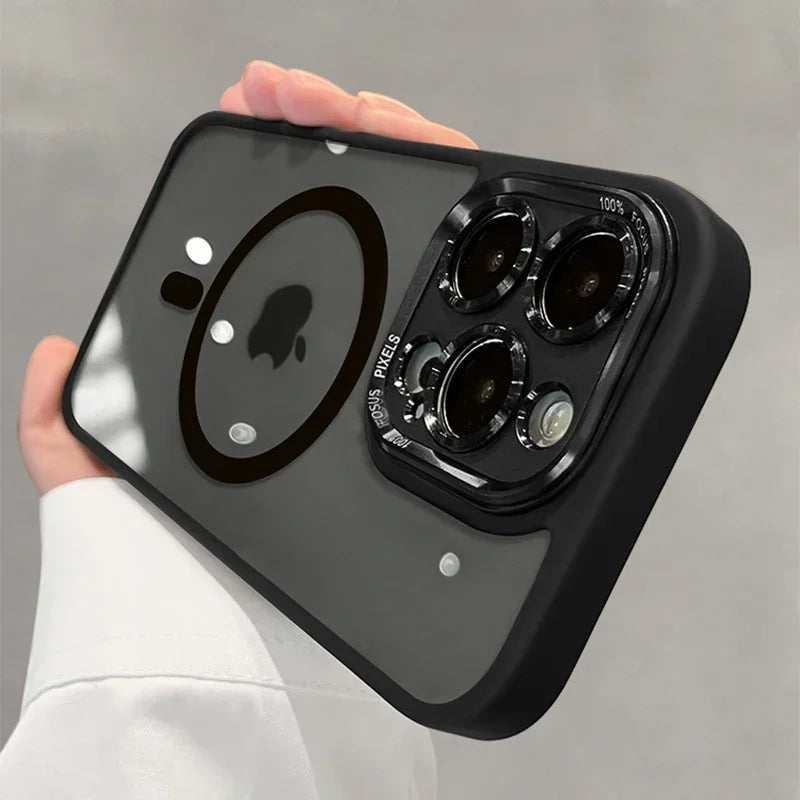 Black-edged phone case with camera lens protection.