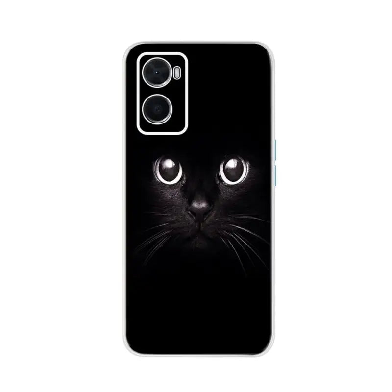 black cat face phone case