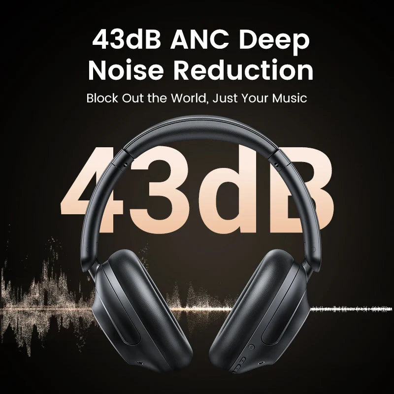 Black noise-canceling headphones.