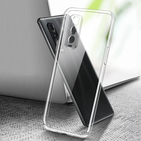 the back of a black iphone case on a table