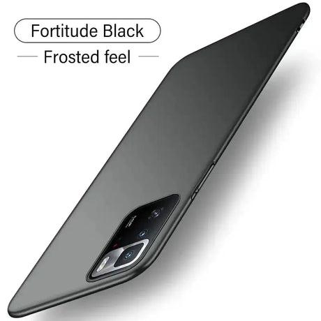 the back of a black iphone case