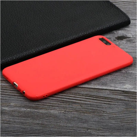 the red case is shown on the back of the phone