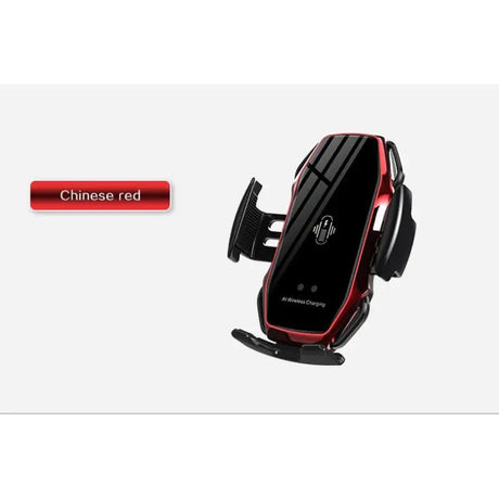 the red and black wireless car charger