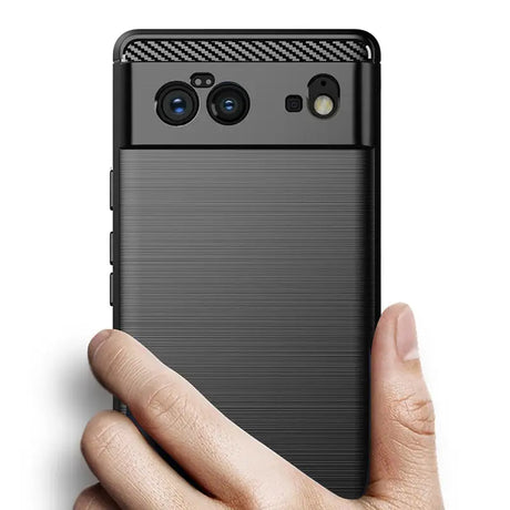 the back of a black nokia phone with a finger grip