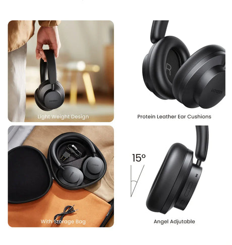 Black over-ear headphones.