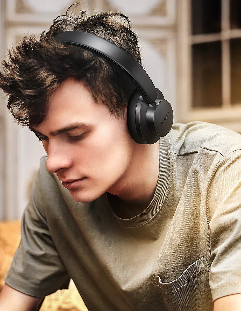 Black over-ear headphones.