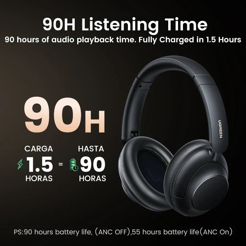 Black over-ear headphones.