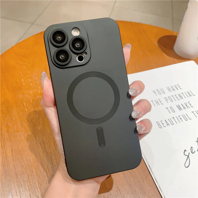 Black phone case with MagSafe.