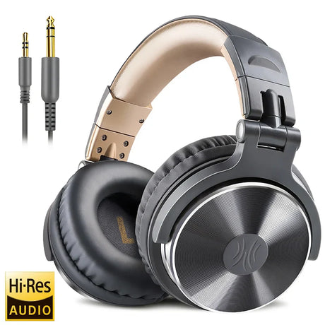Black and silver over-ear headphones.
