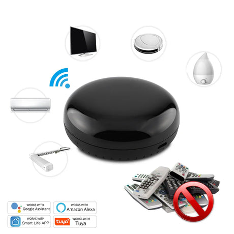 Black smart home hub.
