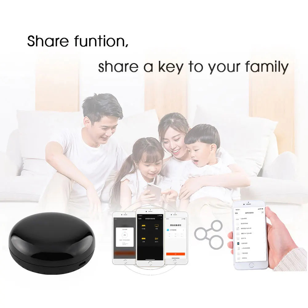 Black smart home hub.