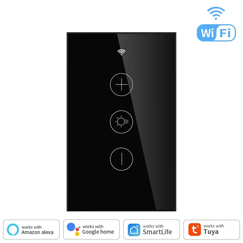 Black smart light switch.
