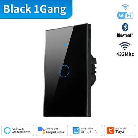 Black smart light switch.