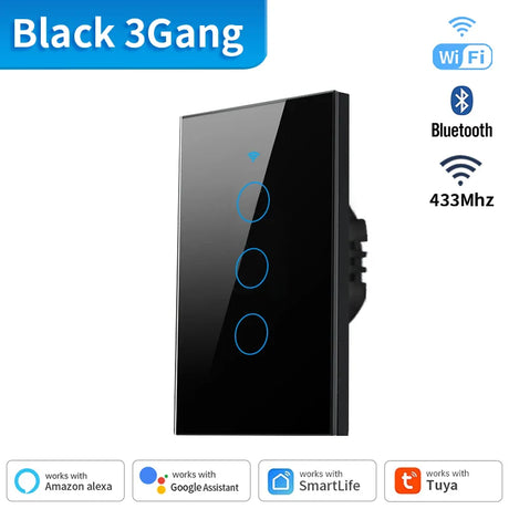 Black smart light switch.