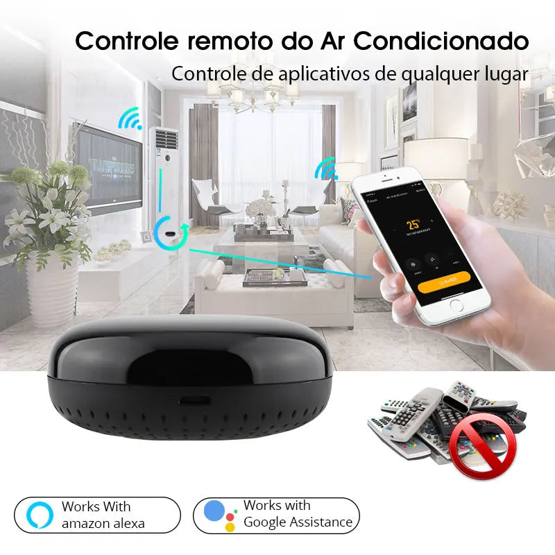Black smart remote control.