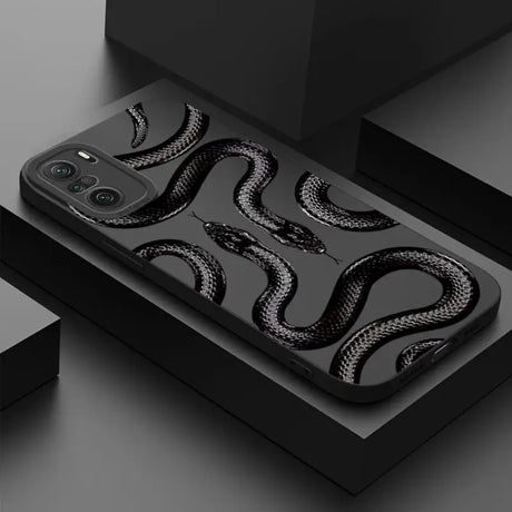 A black snake on a black background