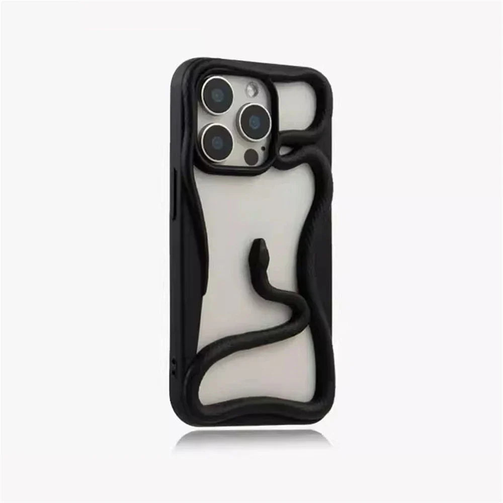 Black snake-themed phone case.