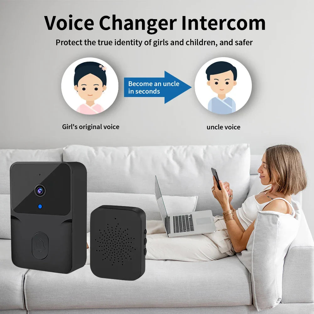 Black voice changer intercom system.