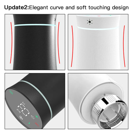 Black and white humidifier design.