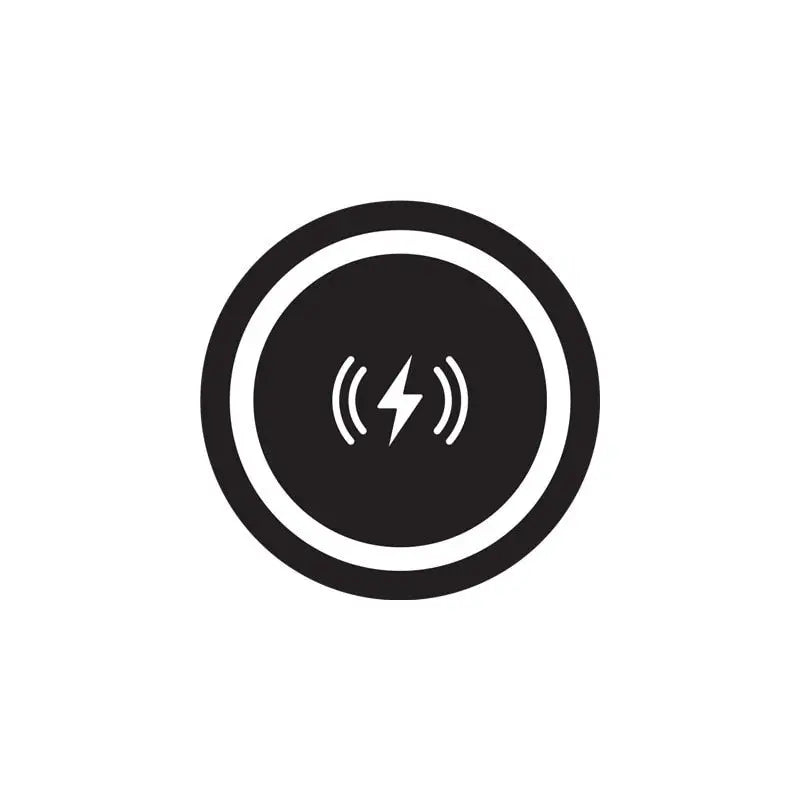 a black and white icon of a lightning