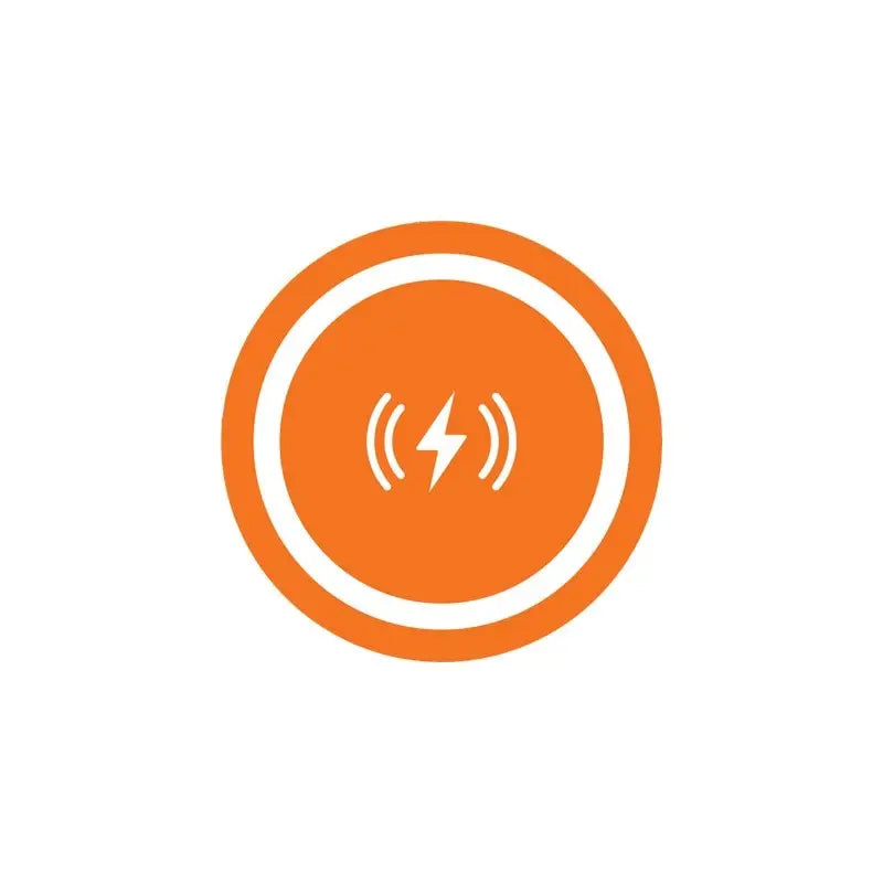 a circle with a lightning bolt in it