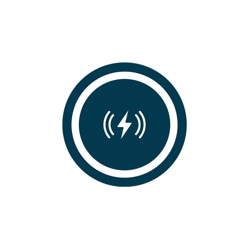 a black and white icon of a lightning