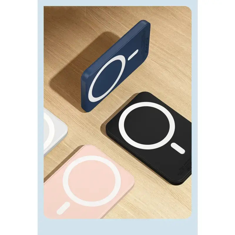 a black and white phone case with a circle logo on it