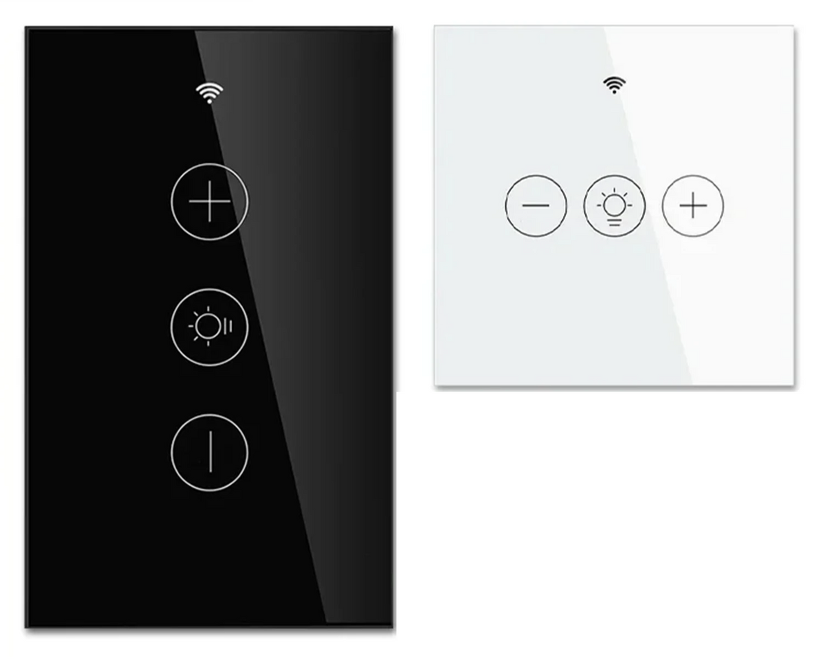 Black and white smart light switches.