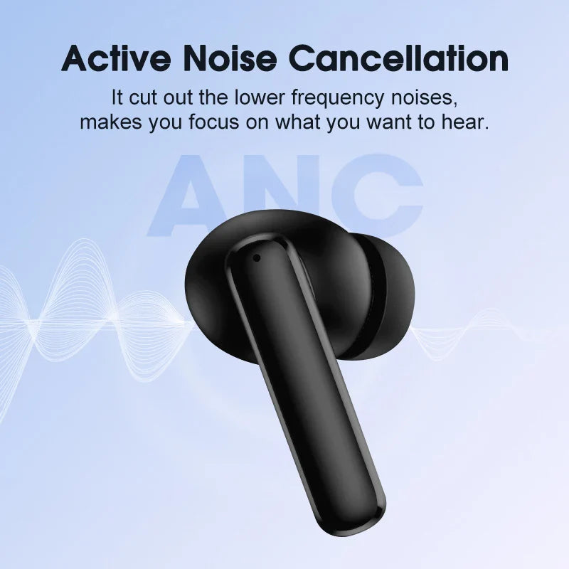 Black wireless earbud.