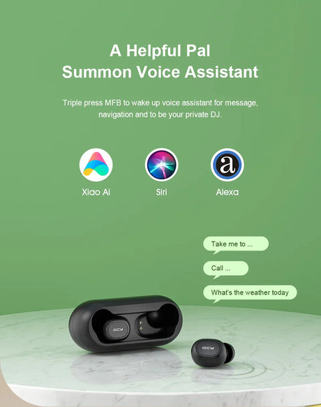 Black wireless earbuds and charging case.