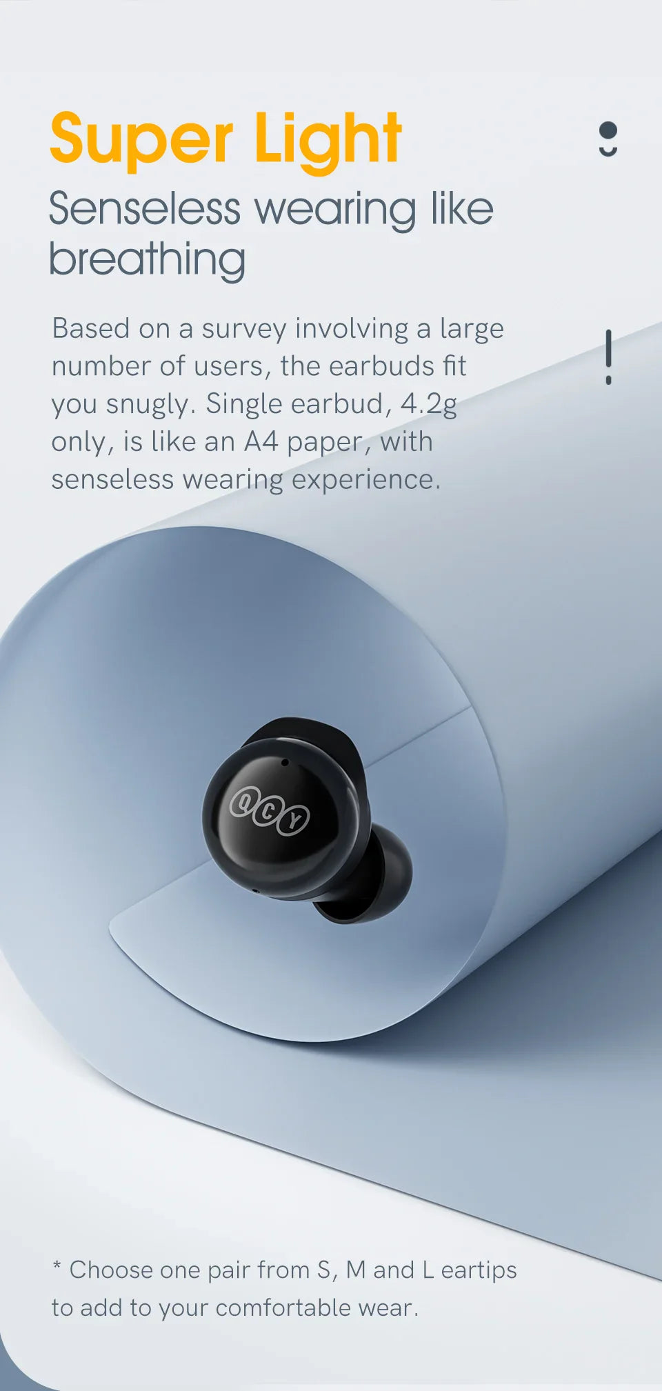 Black wireless earbuds.