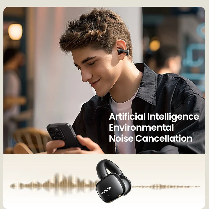 Black wireless headphones.