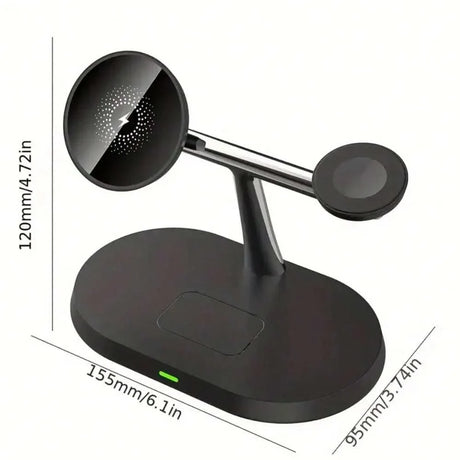 Black wireless charging station.
