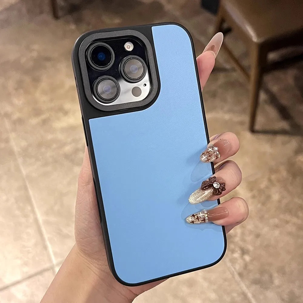 Blue and black phone case.