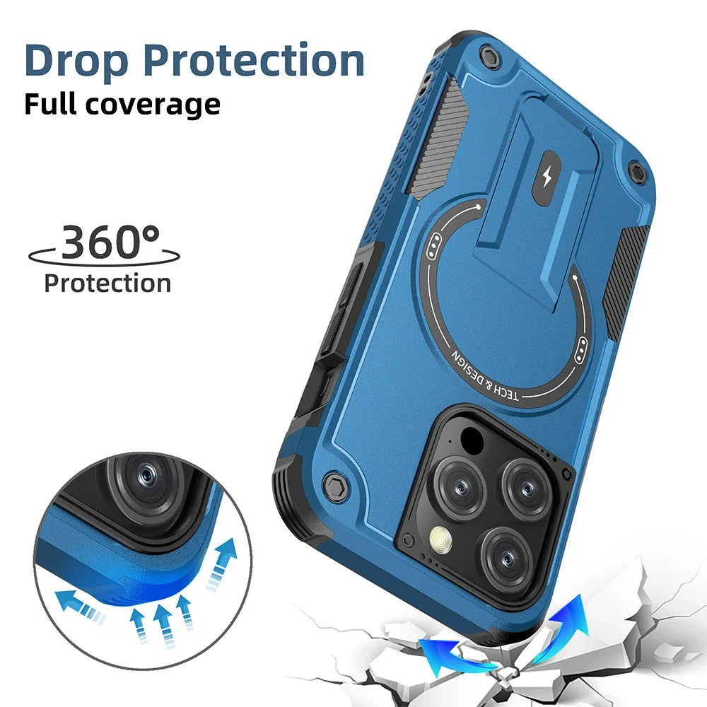 Blue protective phone case.