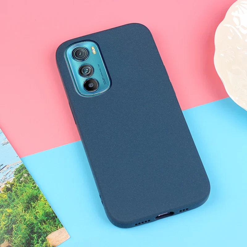 Blue smartphone case.