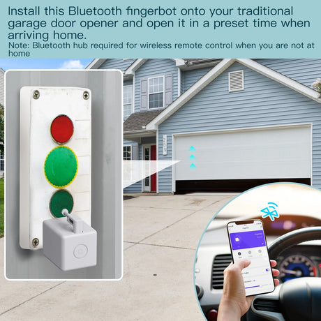 Bluetooth garage door opener.