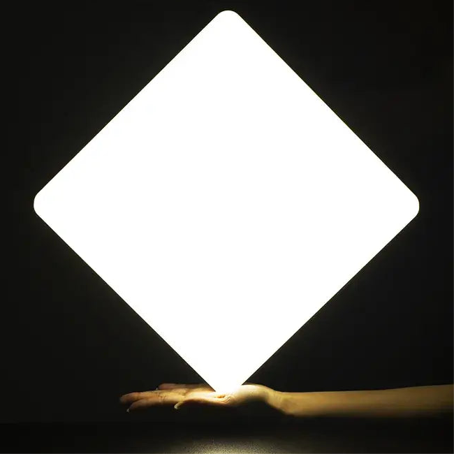 Bright square LED panel.