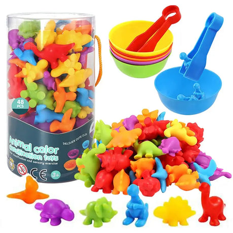 a bucket of colorful plastic toys