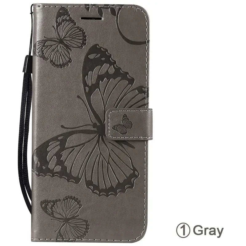 Butterfly leather wallet case for samsung s9