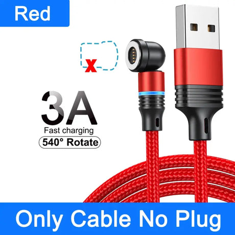 a red cable with a red charging cord attached to it