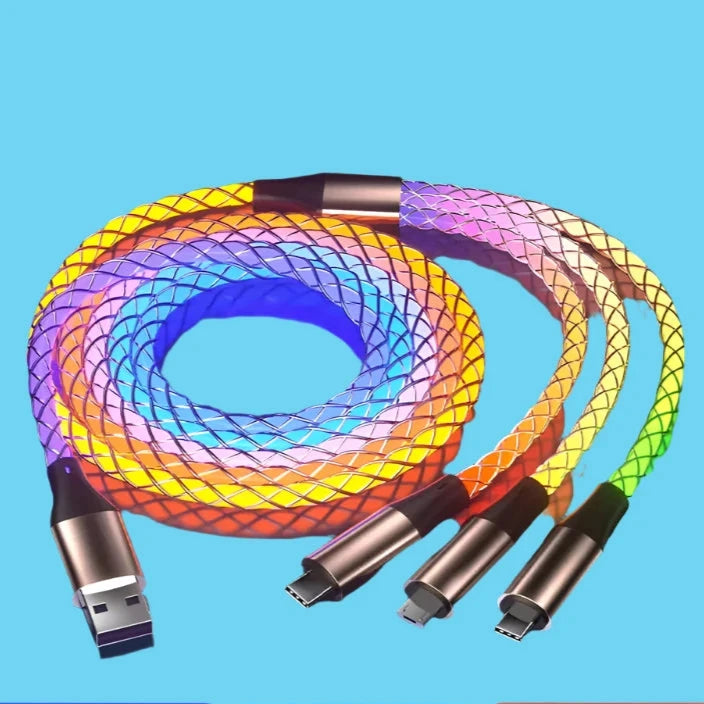 6ft usb cable with colorful leds