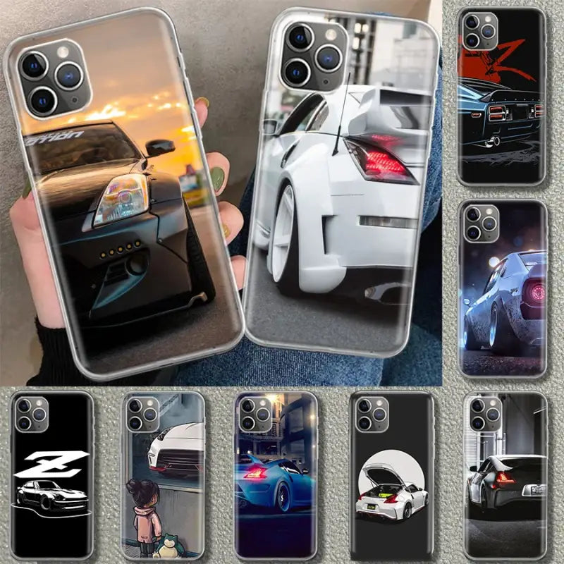 The back of a car with a white car in the background