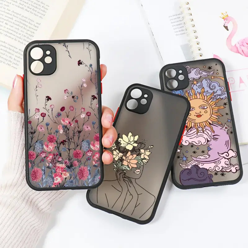 Cartoon flower phone case