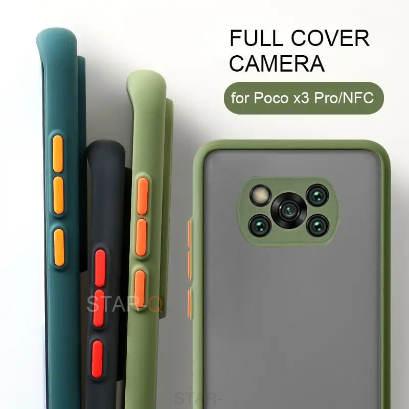 The case is made from flexible material and has a protective for the back