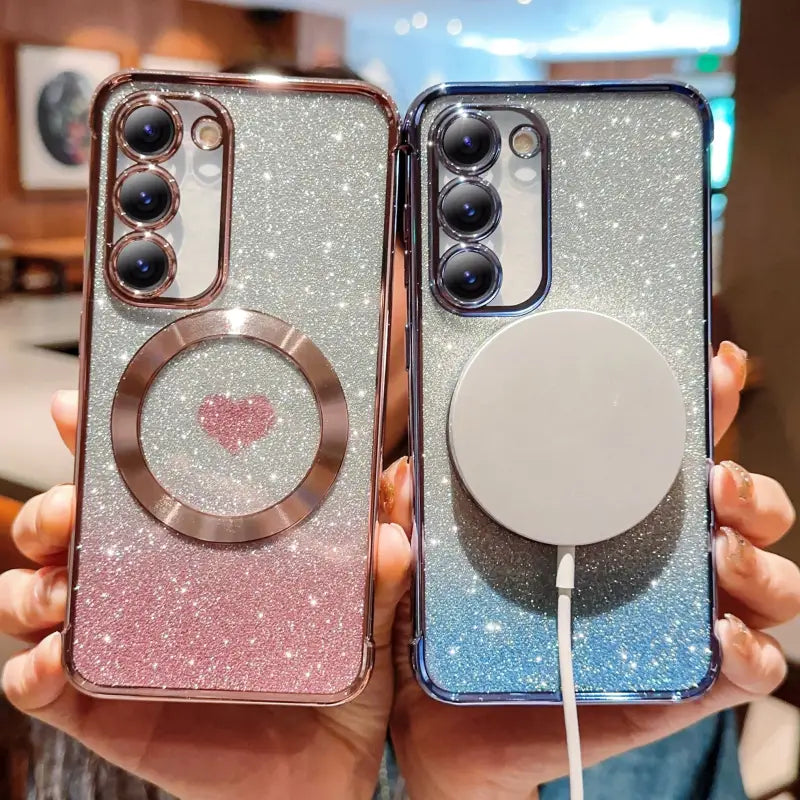 two cases with a phone holder and a phone holder