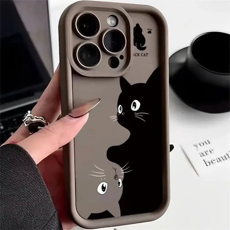 a cat face phone case for iphone