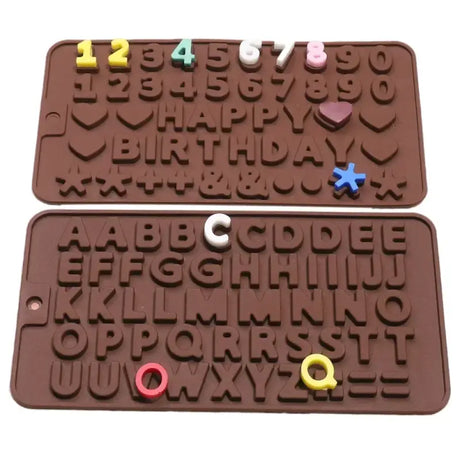 chocolate alphabets with numbers and letters