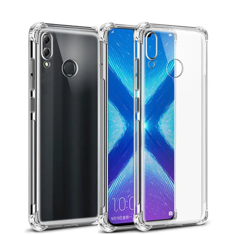 the back and side of a clear case for the huamio x